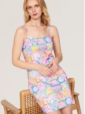 Lilly Pulitzer Shelli Shift Dress Patch My Drift Size 6